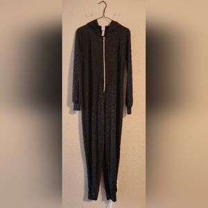 Savage X Fenty Sleep & Shine Hooded Onesie in Black size small